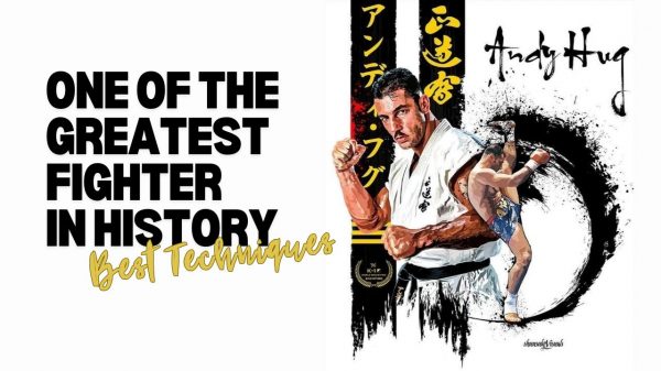 The video is a tribute to the legendary fighter Andy Hug. He was a Swiss karateka and kickboxer who competed in the heavyweight division.